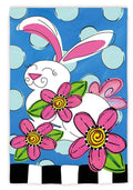 Polka Dot Bunny 2 Sided Garden Flag