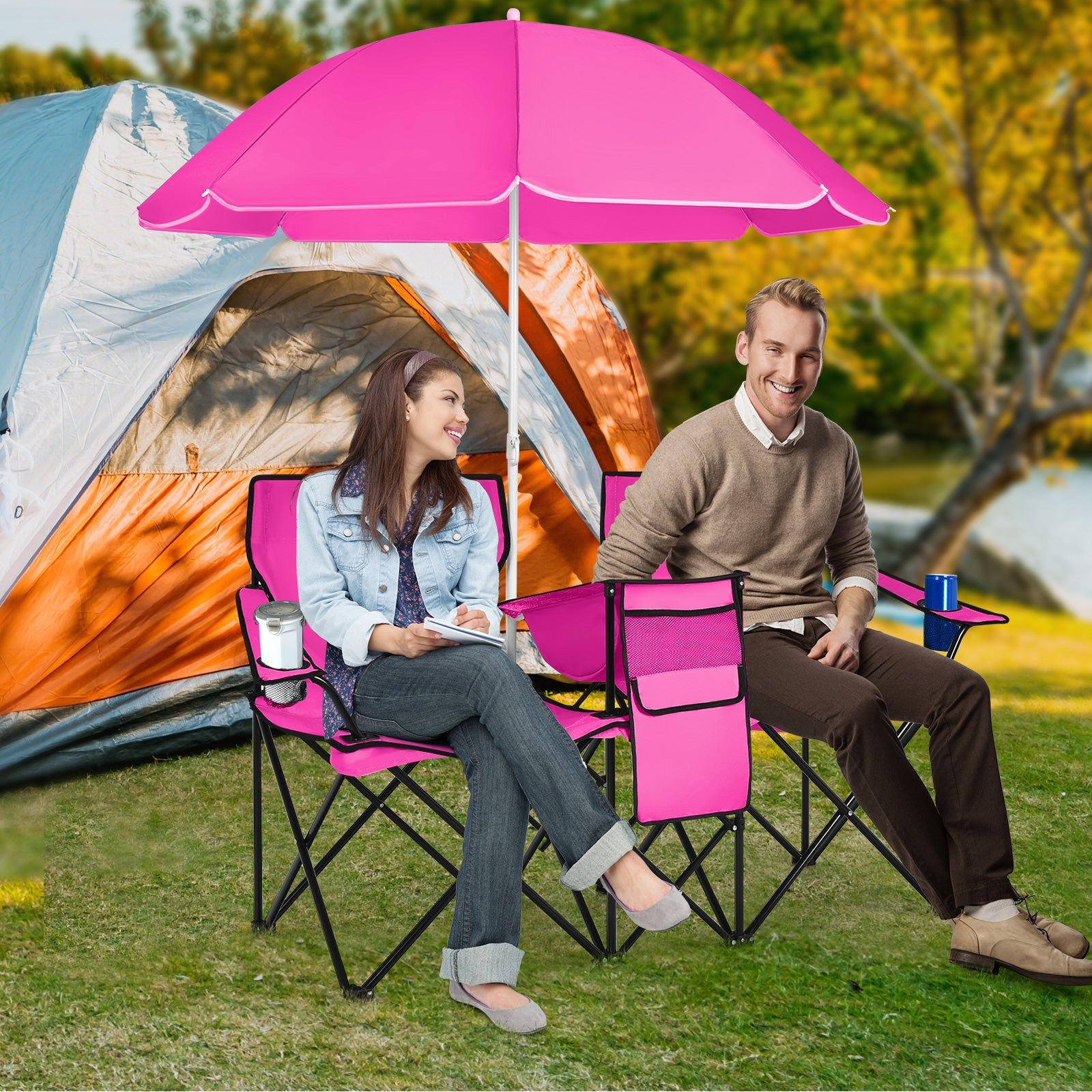 Portable Folding Picnic Double Chair