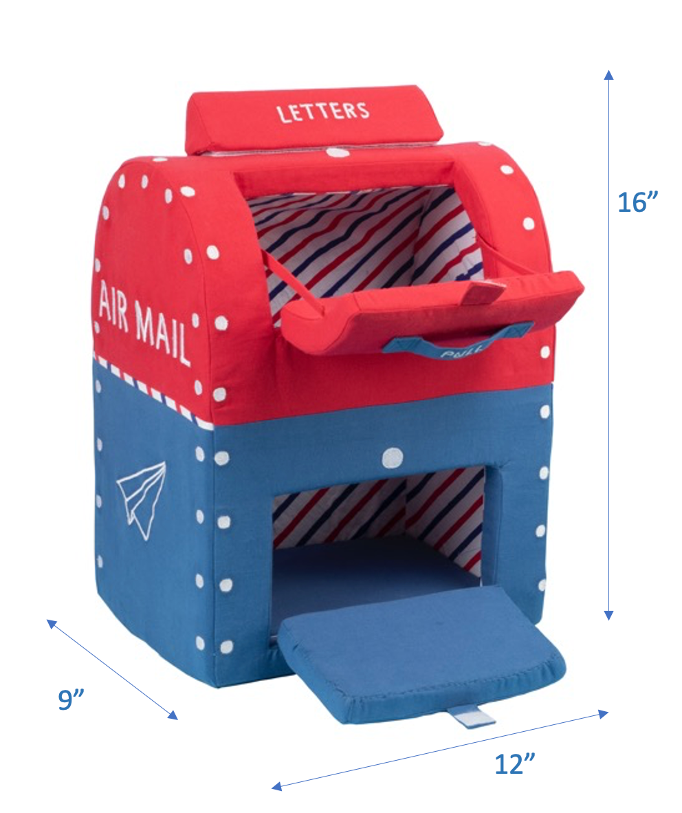 Plush "Air Mail" Post Box — Soft Toddler Post Office Play Toy