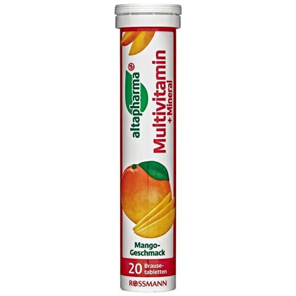 Altapharma Multivitamin Effervescent Tablets - Mango Flavored, Lactose-Free, Vegan Dietary Supplement