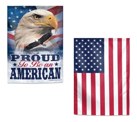 Proud to be American 2 Sided Patriotic Garden Flag