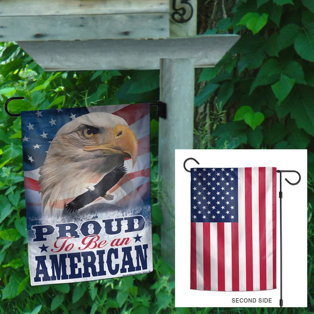 Proud to be American 2 Sided Patriotic Garden Flag