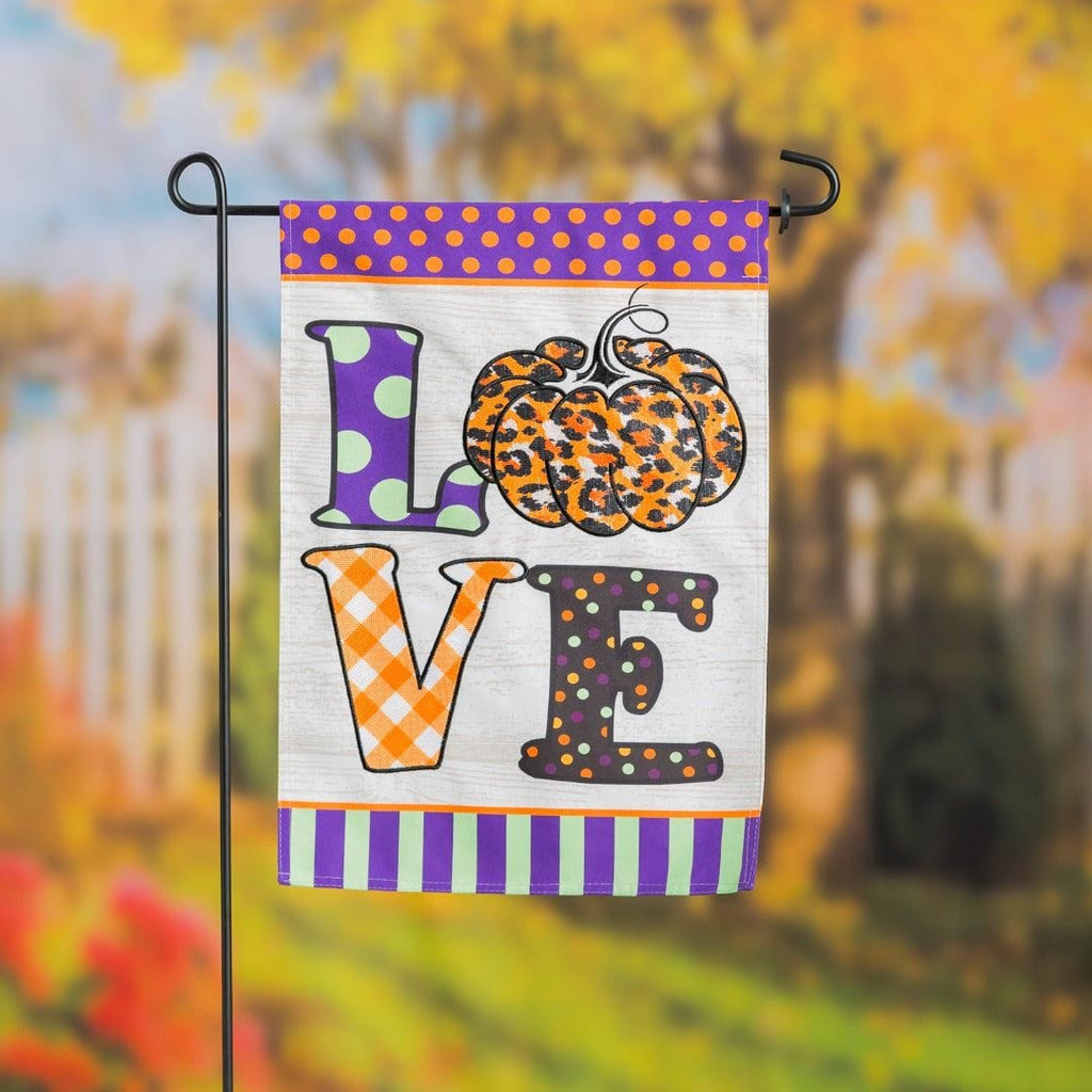 Pumpkin Love Garden Flag 2 Sided Decorative Fall
