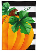 Pumpkin Stripe Garden Flag 2 Sided