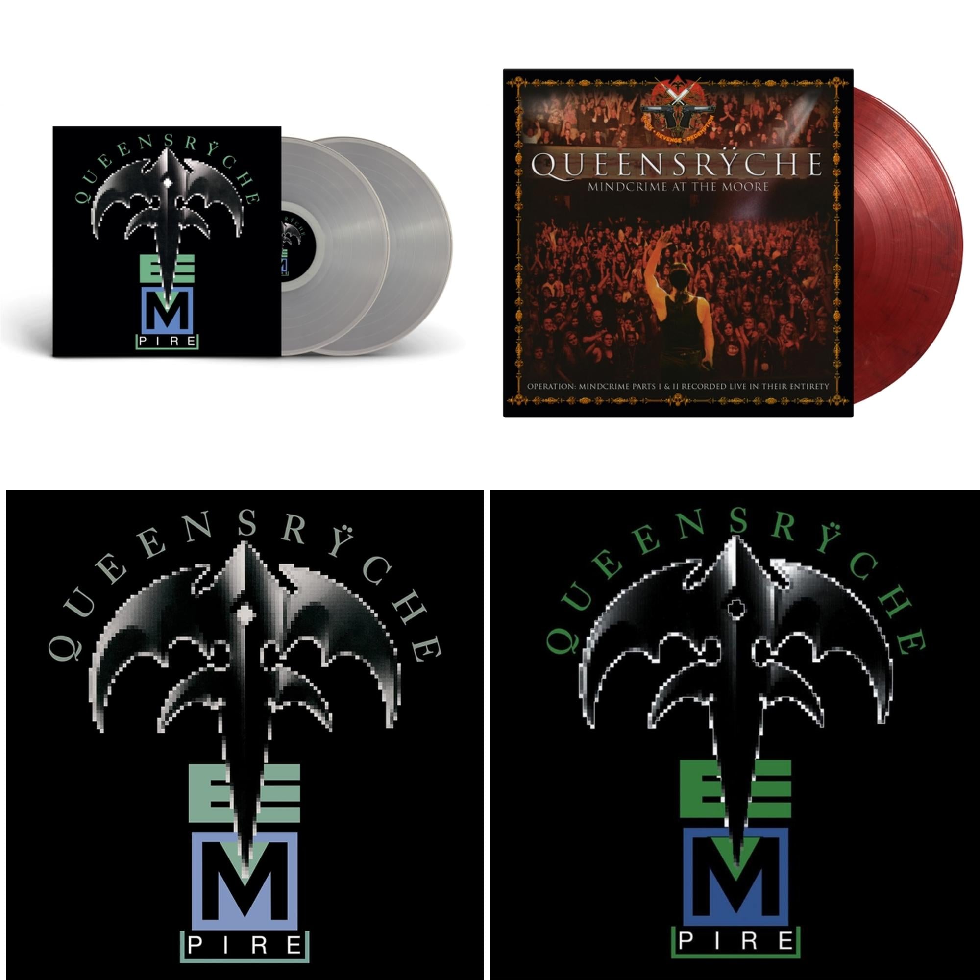 Queensryche - Empire (2LP) & Empire (2LP/Clear Vinyl) & Empire (180G/Translucent Red Audiophile LP Vinyl/30Th Anniversary Limited Edition/Gatefold Cover) & Mindcrime At The Moore (4LP/Limited/Translucent Red, Solid White & Black Marbled Vinyl/180G)