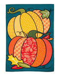 Quilted Pumpkins 2 Sided Garden Flag
