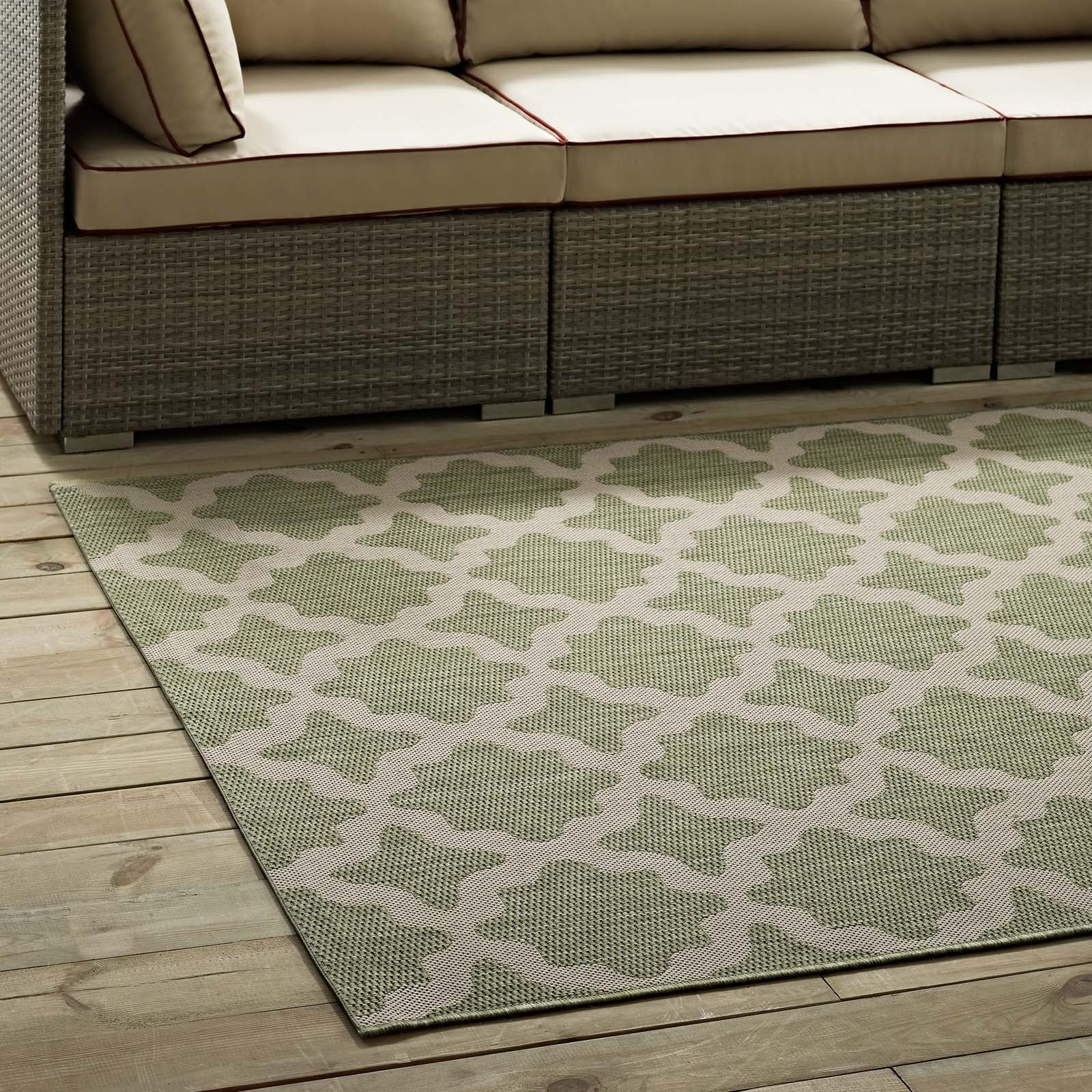 Cerelia Moroccan Trellis Indoor and Outdoor 4x6 Area Rug by Modway