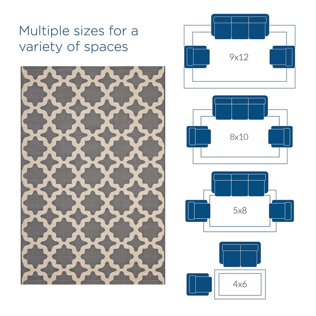 Cerelia Moroccan Trellis Indoor and Outdoor 9x12 Area Rug by Modway