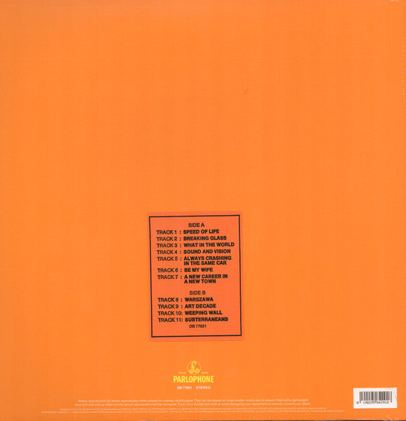 BOWIE, DAVID - Low (Remastered) [180G] Vinyl LP Record