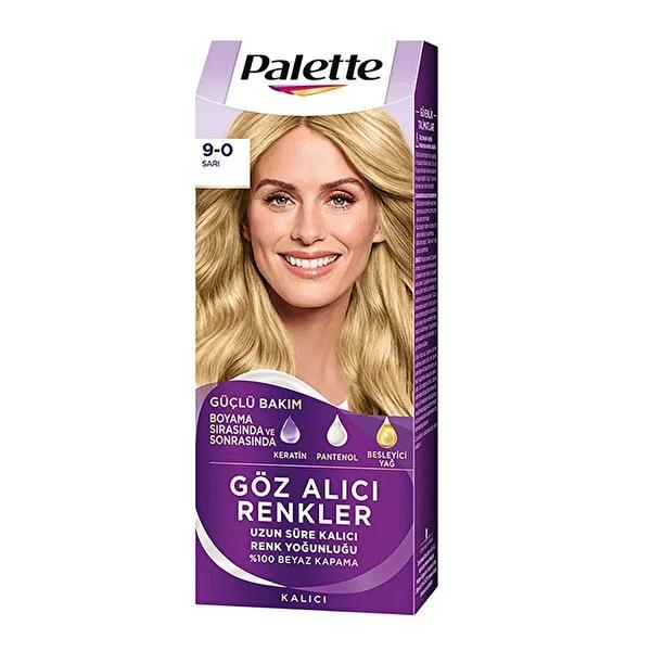 Palette Hair Dye - Göz Alıcı Renkler 9-0 Sarı - Vibrant Yellow Hair Color for Individuals Seeking Unique Styles