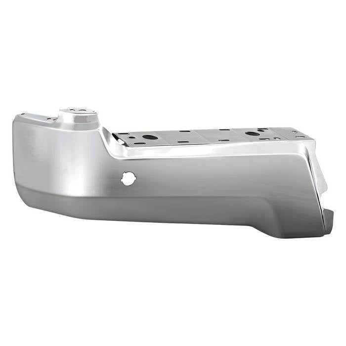 SPYDER XTune 17-19 Ford F250/ F350 Rear Left Bumper Cap End w/ Sensor Hole - Chrome RB-FF25017-BEWS-L 9048999