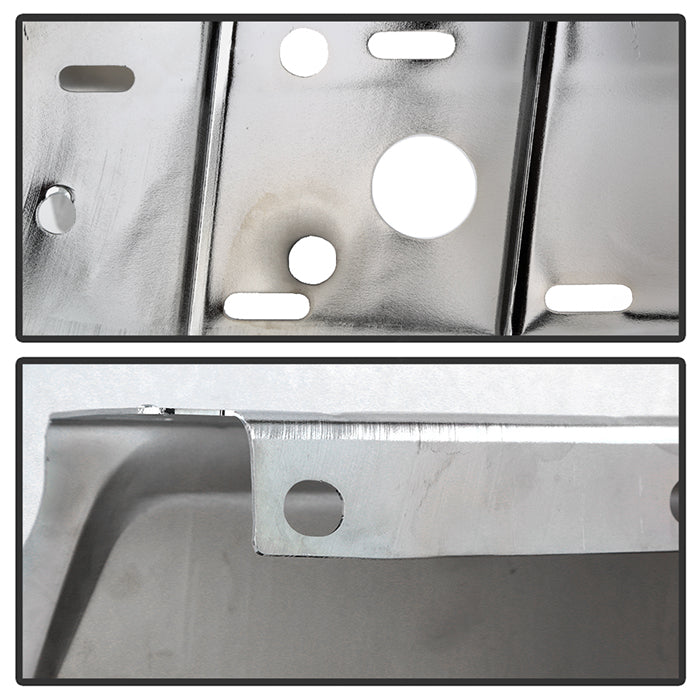 SPYDER XTune 17-19 Ford F250/ F350 Rear Left Bumper Cap End w/ Sensor Hole - Chrome RB-FF25017-BEWS-L 9048999