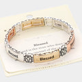 Blessed Message Metal Stretch Bracelet