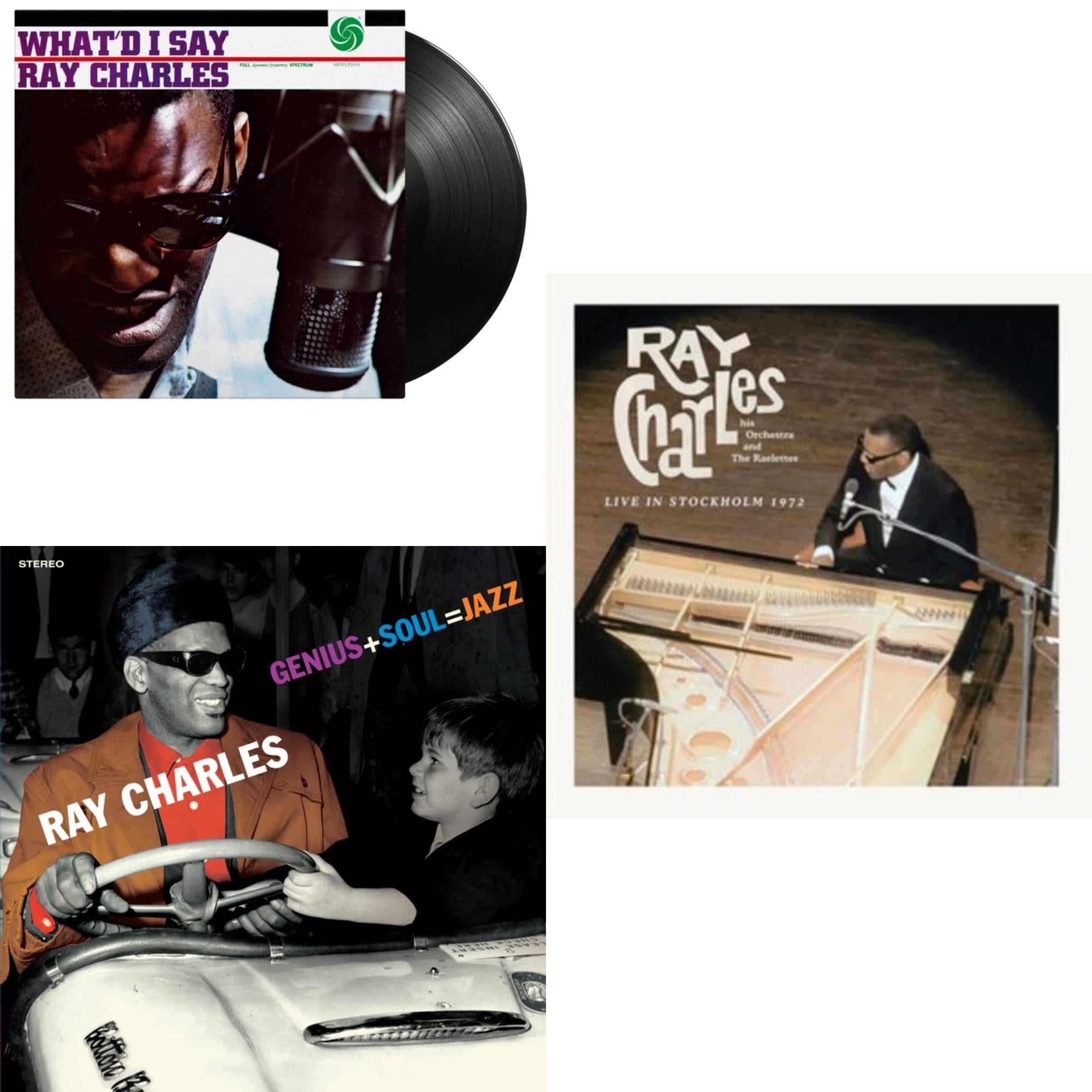 Live In Stockholm 1972 (140G) & Genius + Soul = Jazz (Orange LP Vinyl) & What'd I Say (180G)