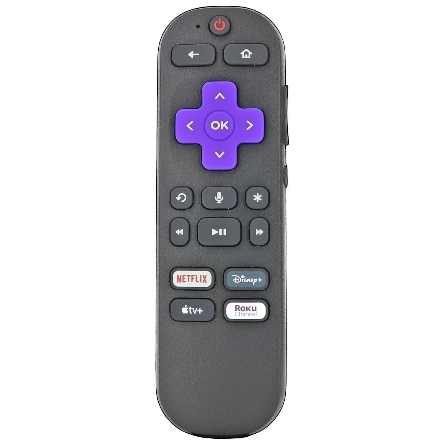 Substitute for Roku RC-506 Voice Streaming Remote Control [RCGZ1, NO HEADPHONE / SHORTKEYS]