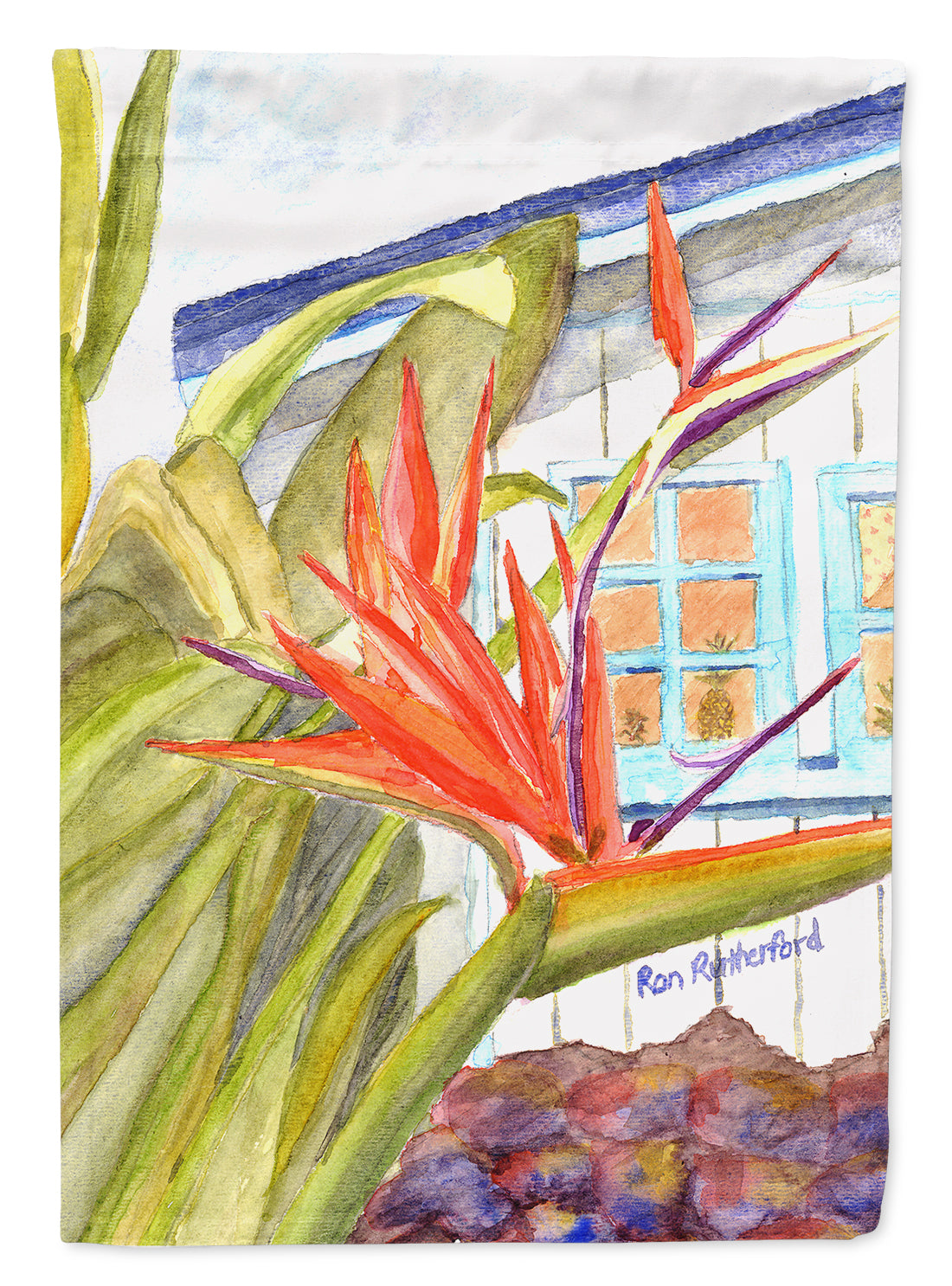 Flower - Bird of Paradise Garden Flag Mailbox Decorative Yard Banner Outside Patio Artwork for Flower Beds, Garden Size, Multicolor