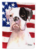 USA American Flag with Boxer Garden Flag Mailbox Decorative Yard Banner Outside Patio Artwork for Flower Beds, Garden Size, Multicolor