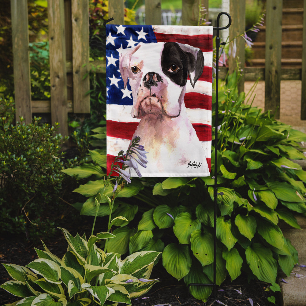 USA American Flag with Boxer Garden Flag Mailbox Decorative Yard Banner Outside Patio Artwork for Flower Beds, Garden Size, Multicolor