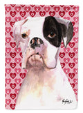 White Boxer Cooper Hearts and Love Garden Flag Mailbox Decorative Yard Banner Outside Patio Artwork for Flower Beds, Garden Size, Multicolor