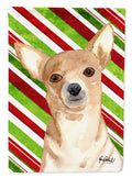 Chihuahua Candy Cane Christmas Garden Flag Mailbox Decorative Yard Banner Outside Patio Artwork for Flower Beds, Garden Size, Multicolor