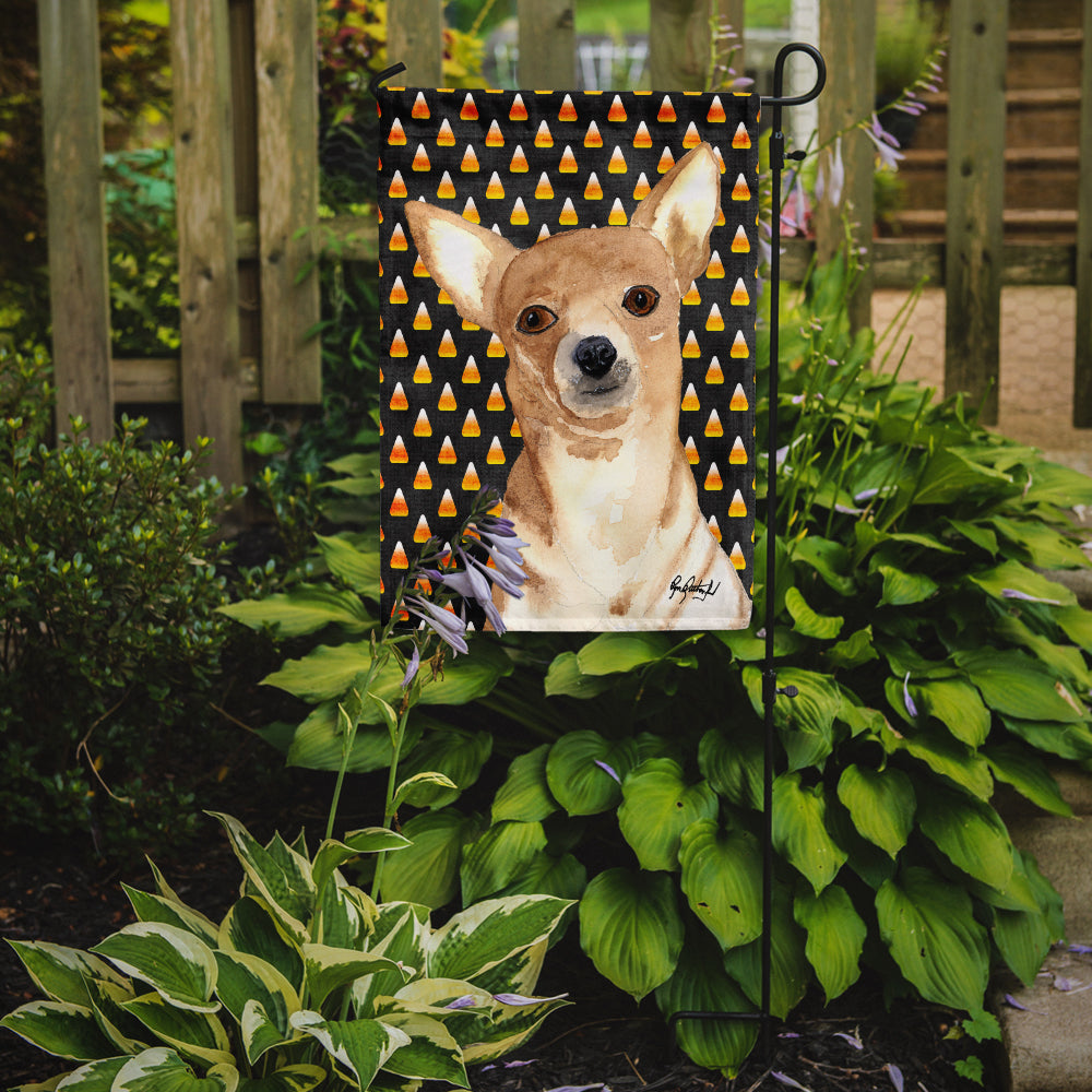 Chihuahua Candy Corn Halloween Garden Flag Mailbox Decorative Yard Banner Outside Patio Artwork for Flower Beds, Garden Size, Multicolor