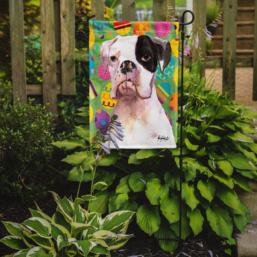 White Boxer Easter Eggs Garden Flag Mailbox Decorative Yard Banner Outside Patio Artwork for Flower Beds, Garden Size, Multicolor