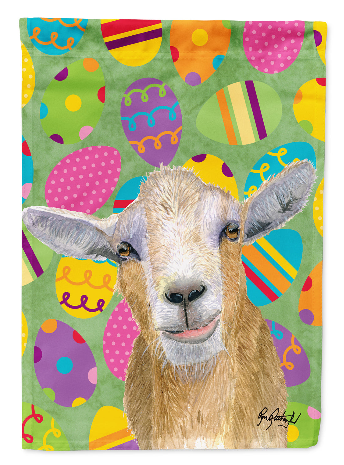 Goat Easter Eggs Garden Flag Mailbox Decorative Yard Banner Outside Patio Artwork for Flower Beds, Garden Size, Multicolor