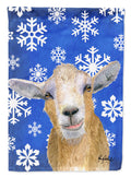 Goat Winter Snowflakes Holiday Garden Flag Mailbox Decorative Yard Banner Outside Patio Artwork for Flower Beds, Garden Size, Multicolor