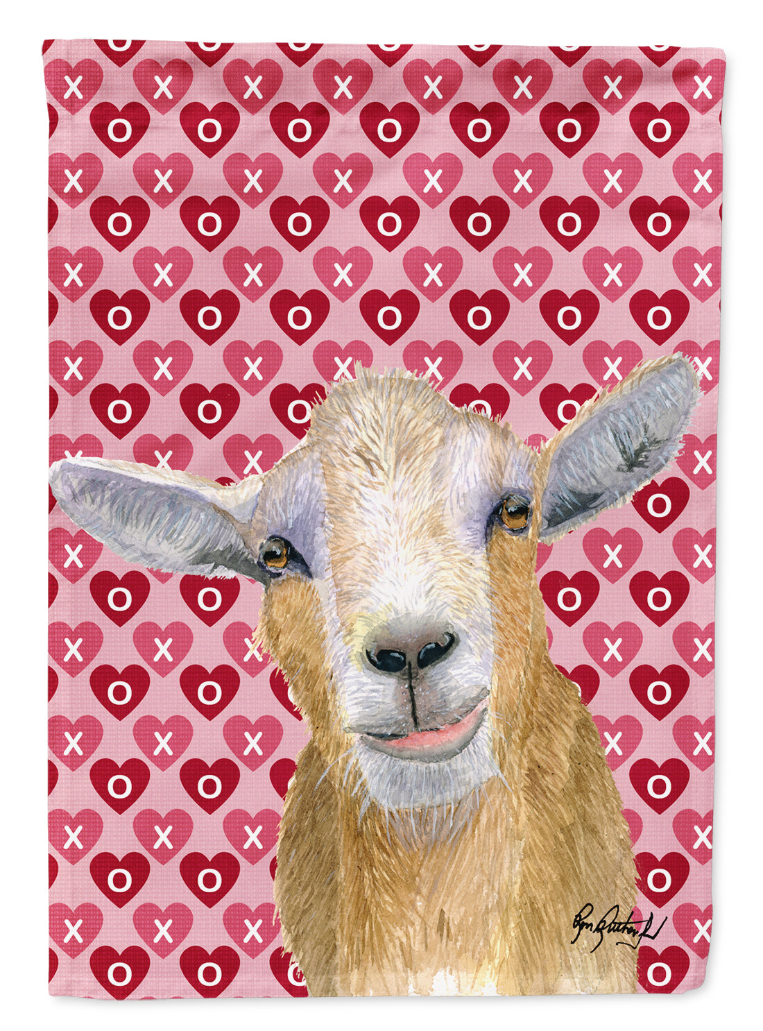 Goat Hearts and Love Garden Flag Mailbox Decorative Yard Banner Outside Patio Artwork for Flower Beds, Garden Size, Multicolor
