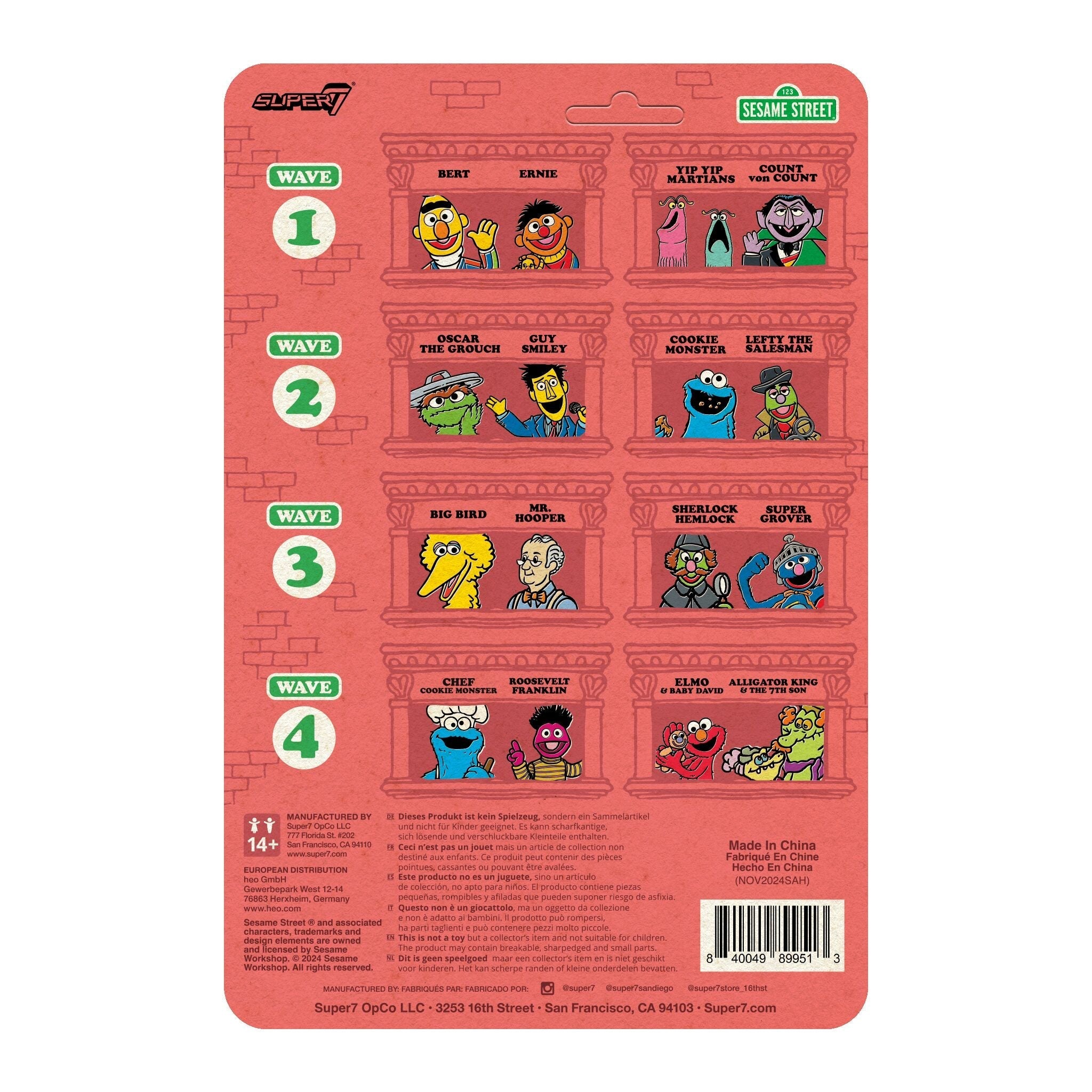 Super7 x Sesame Street - Chef Cookie ReAction Figure