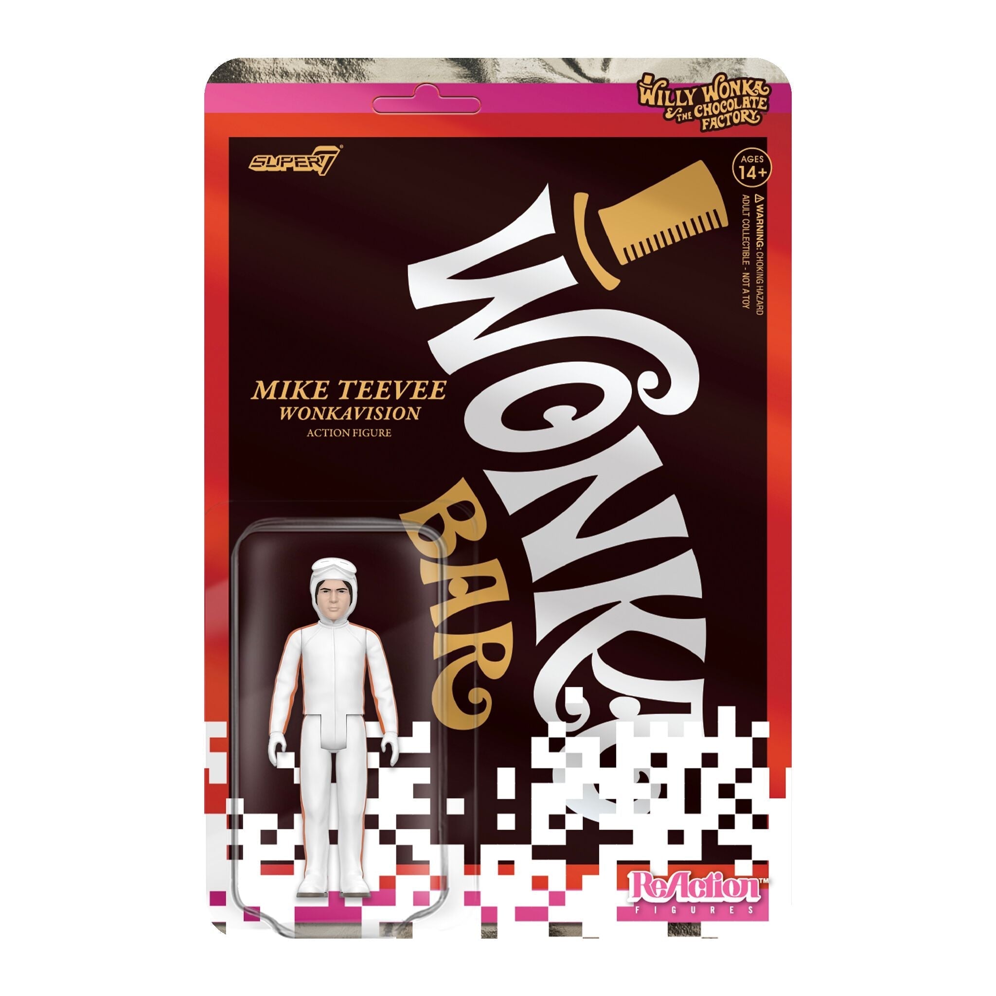 Super7 x WILLY WONKA & THE CHOCOLATE FACTORY - Mike Teevee (White Suit) ReAction Figure