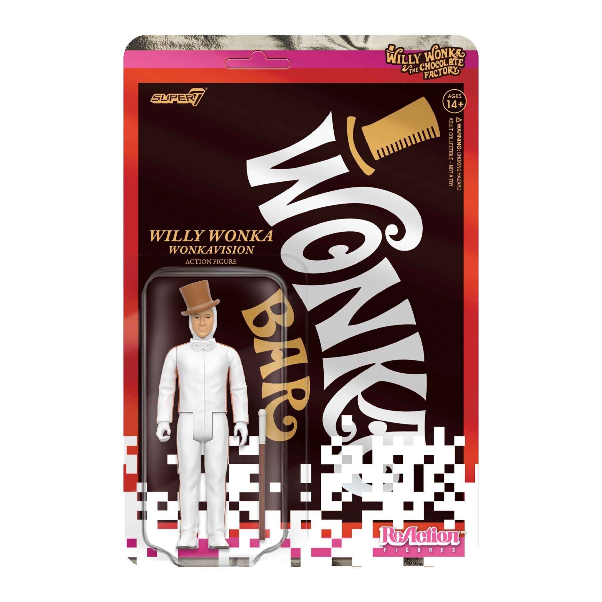 Super7 x WILLY WONKA & THE CHOCOLATE FACTORY - Willy Wonka (White Suit) ReAction Figure