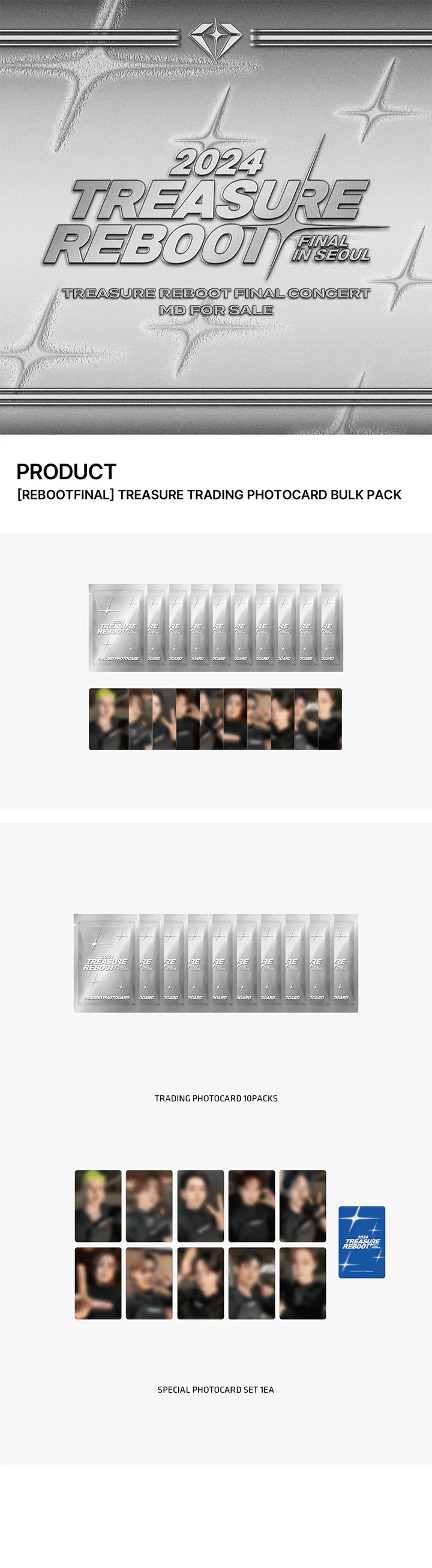 Treasure - Reboot Final In Seoul Official MD Trading Photocard Bulk Pack