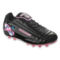 Shiny Retro Hearts Firm Ground Soccer Shoes -Black/Pink