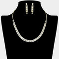 Rhinestone Paved U Shaped Necklace