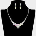 Rhinestone Paved Marquise Necklace