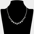 Round CZ Stone Dangle Necklace