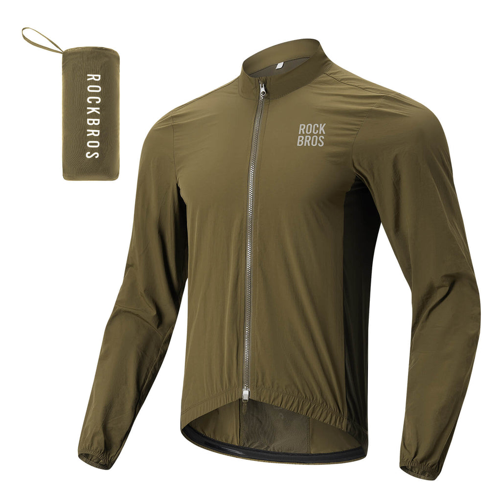 ROCKBROS Long-Seeved Cycling Windbreaker Jacket Foldable