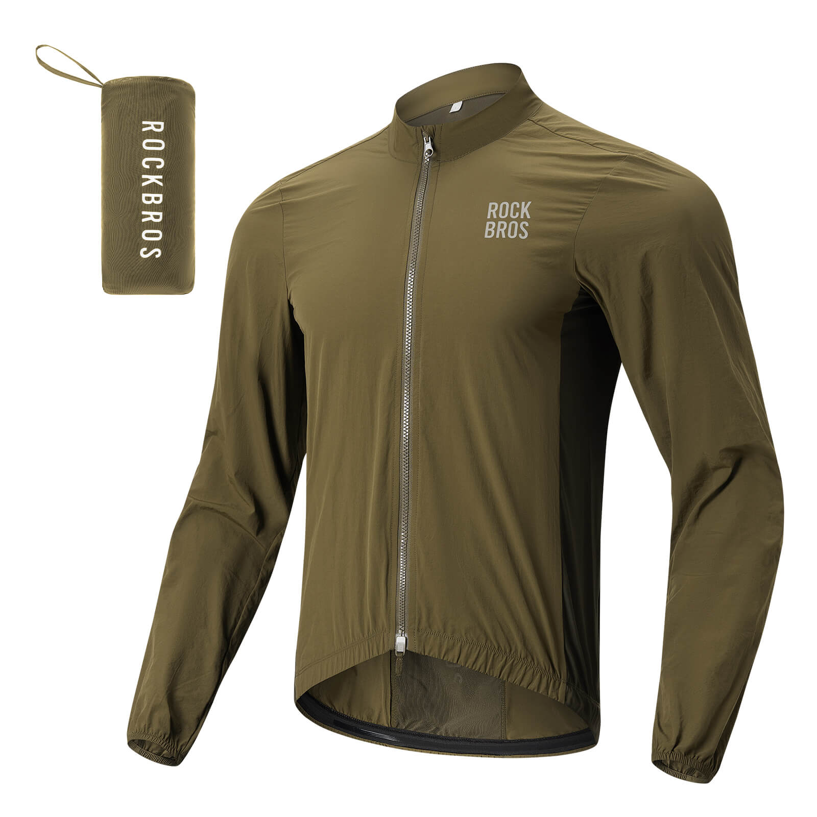 ROCKBROS Long-Seeved Cycling Windbreaker Jacket Foldable