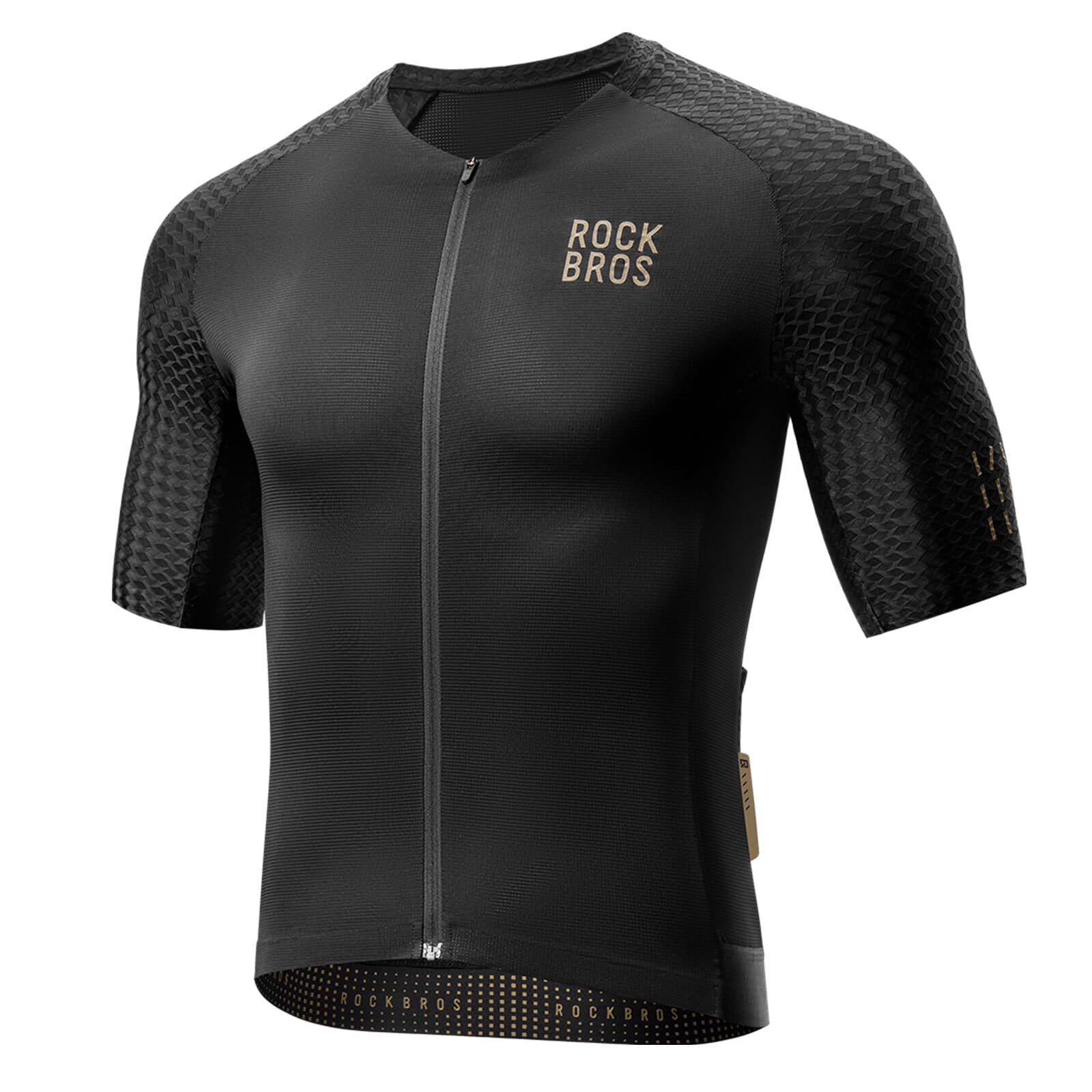 ROCKBROS Men's Short-Sleeve Cycling Jersey Diamond Pattern