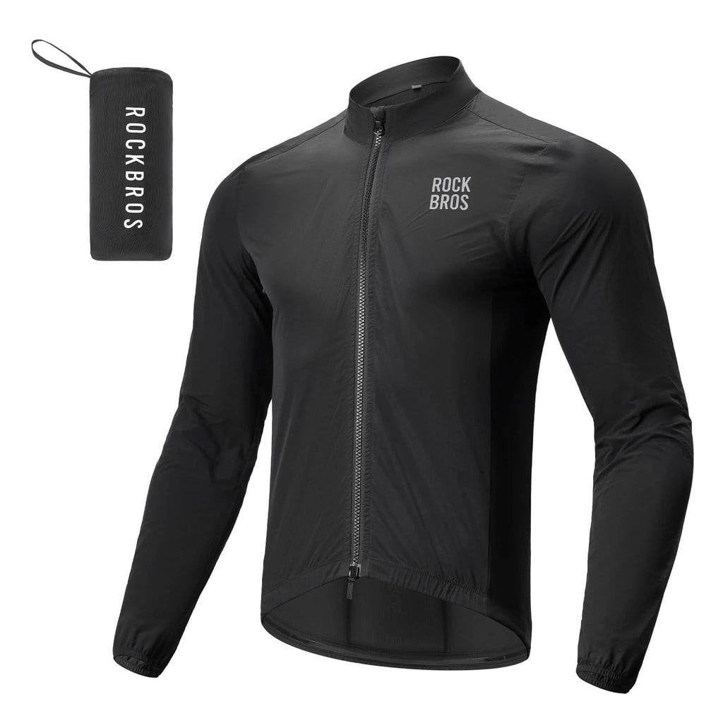 Cycling Windbreaker Jacket Foldable Long-Seeved
