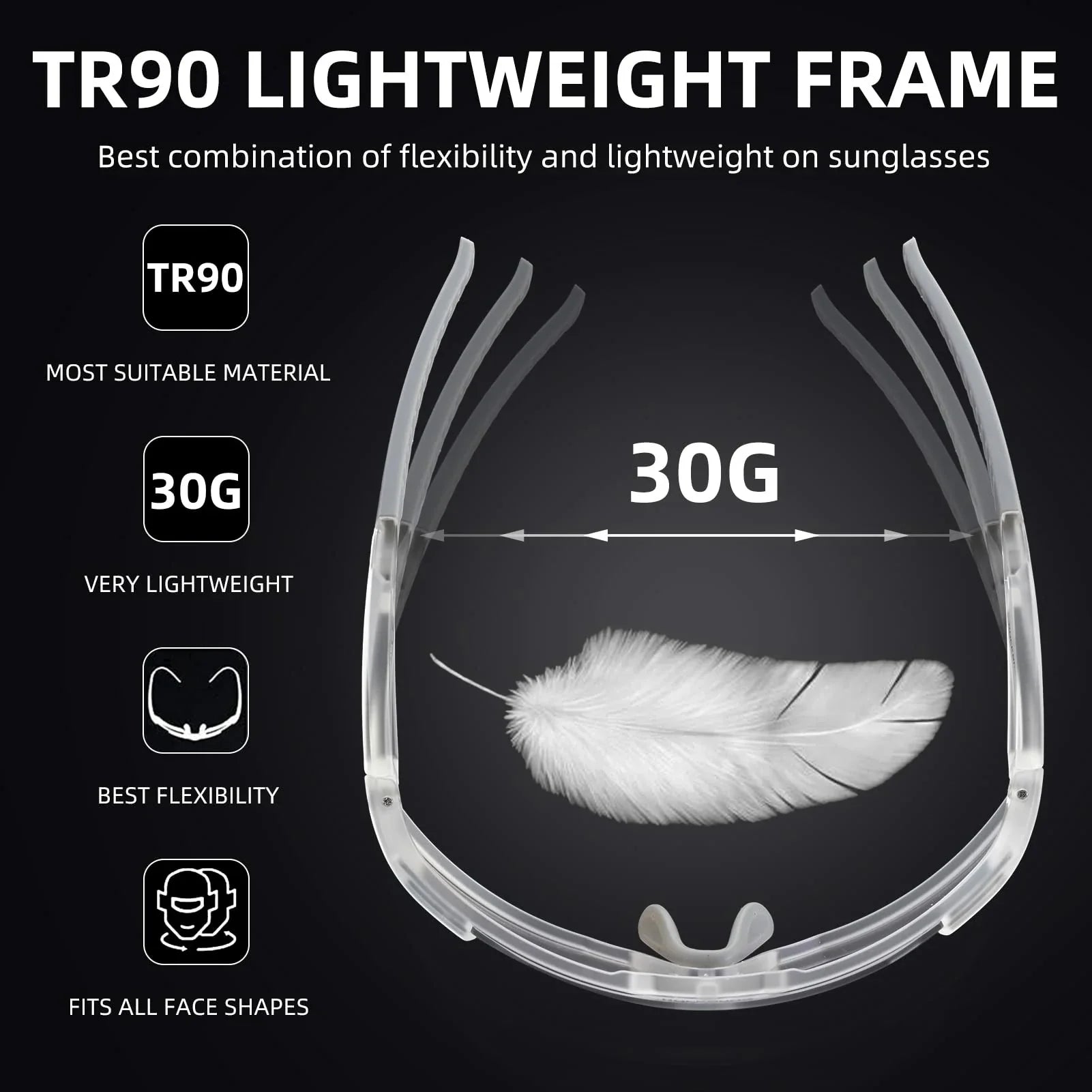 Unisex Transition Sports Sunglasses for Cycling