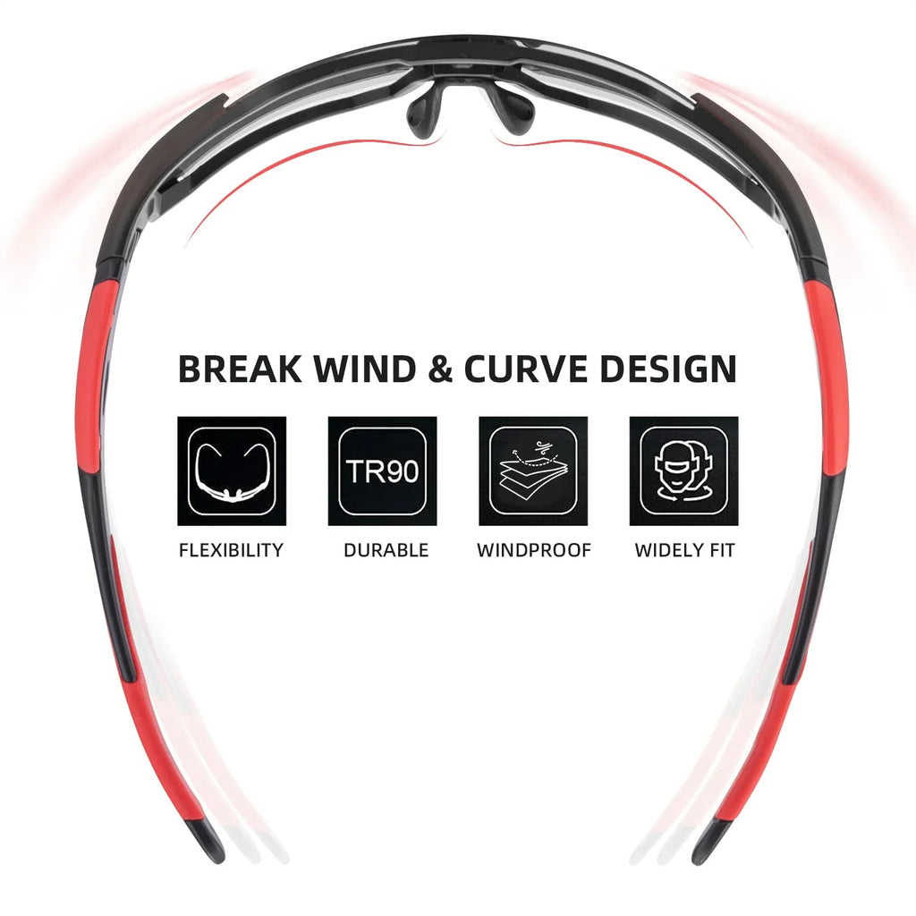 TAC Lightweight Polarized Sunglasses for Cycling & Fishing