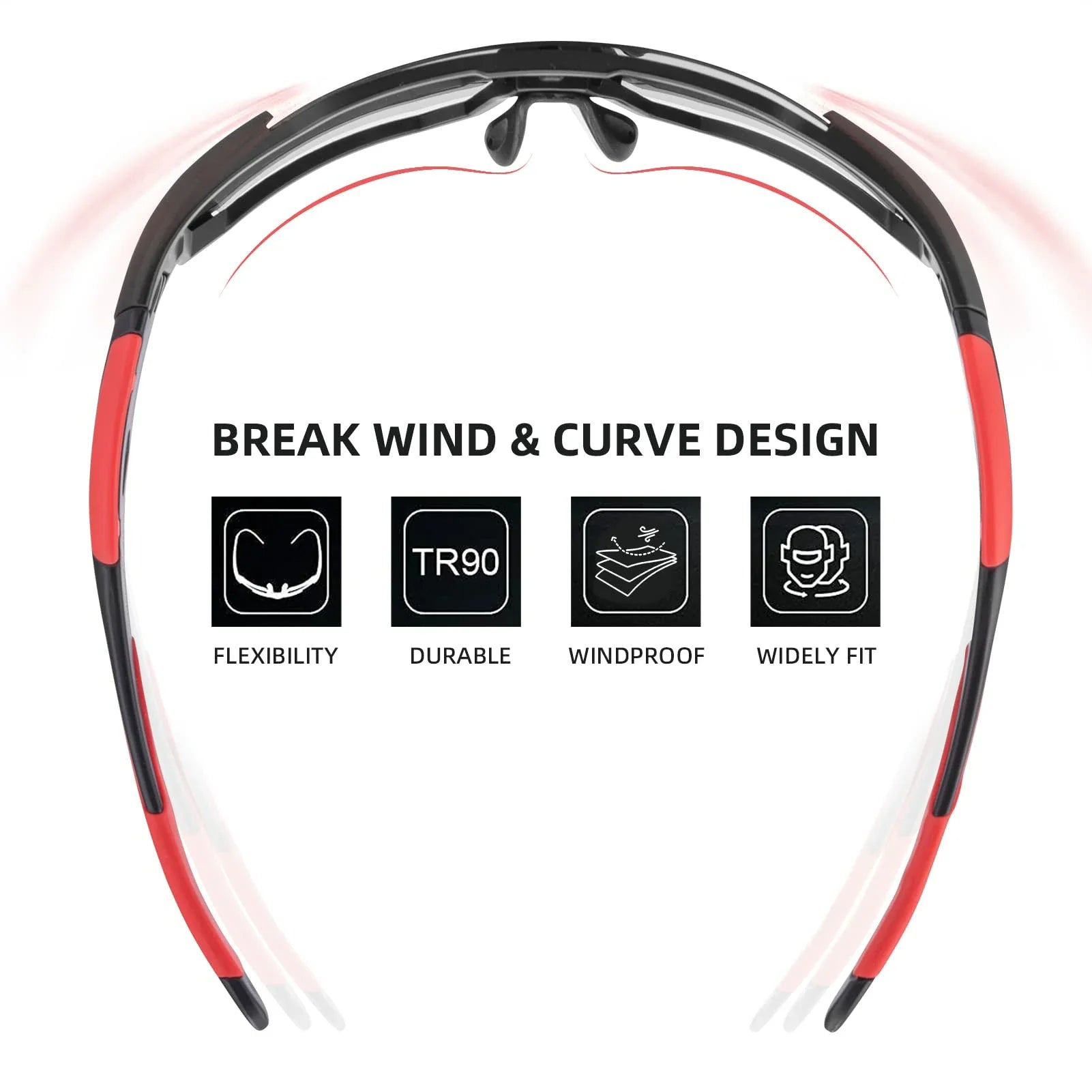 TAC Lightweight Polarized Sunglasses for Cycling & Fishing