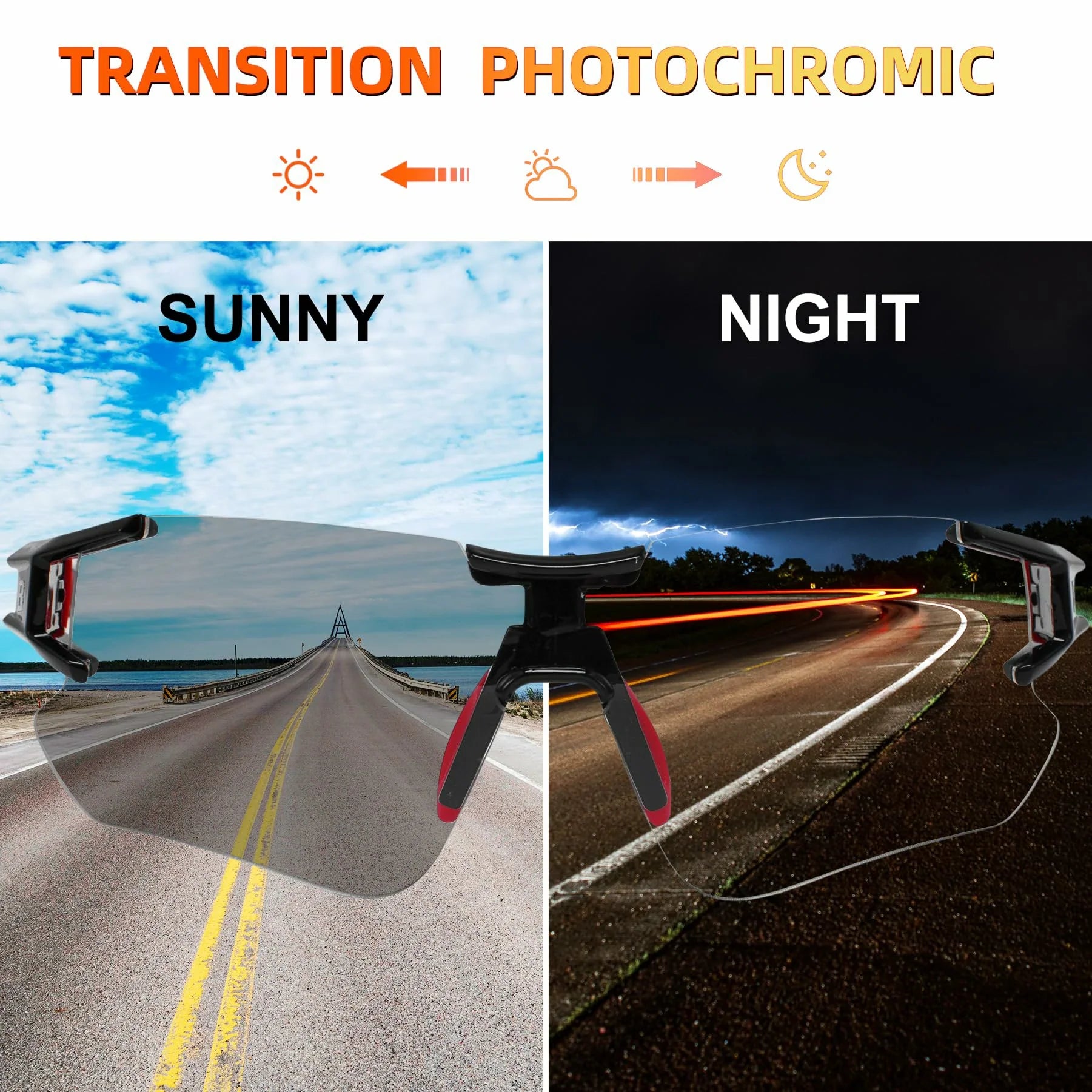 Adaptive Cycling Goggles with Complete UV Protection