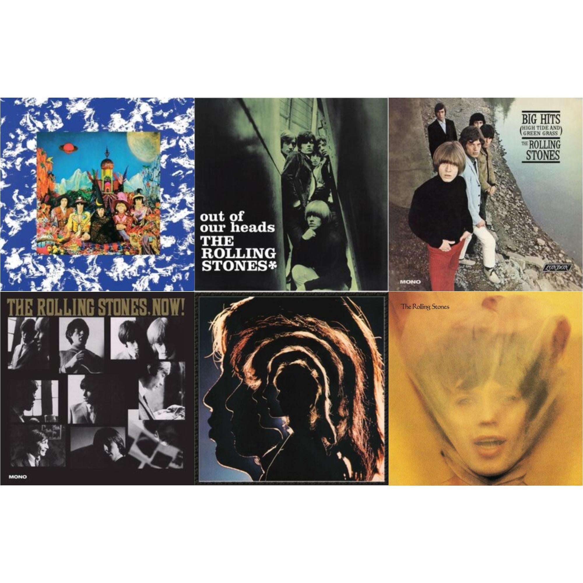 Their Satanic Majesties Request & Out Of Our Heads (Uk) & Big Hits (High Tide Green Grass LP Vinyl) & Rolling Stones, Now! & Hot Rocks 1964-1971 (2LP) & Goats Head Soup (2LP 2020 Deluxe Edition)