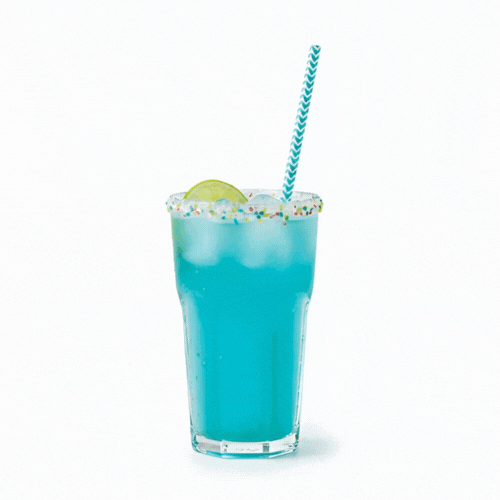 Bev Tek Turquoise Paper Straw - Zig Zags, Biodegradable, 6mm - 7 3/4" - 100 count box