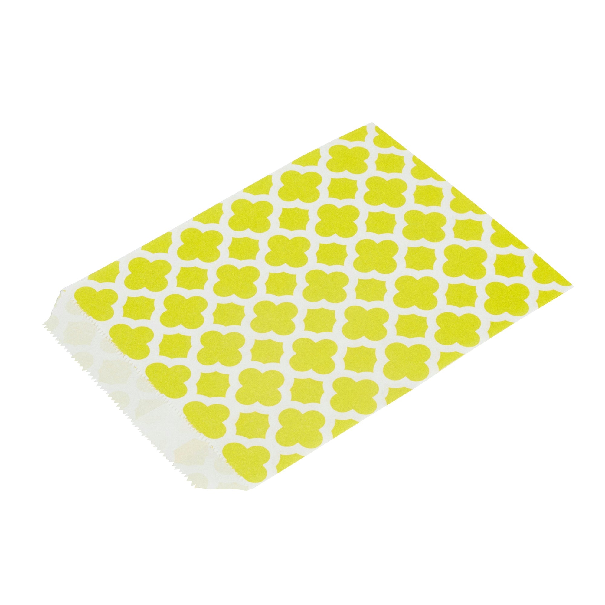 Bag Tek Rectangle Yellow Paper Bag - Asian Monogram - 7" x 5" - 100 count box
