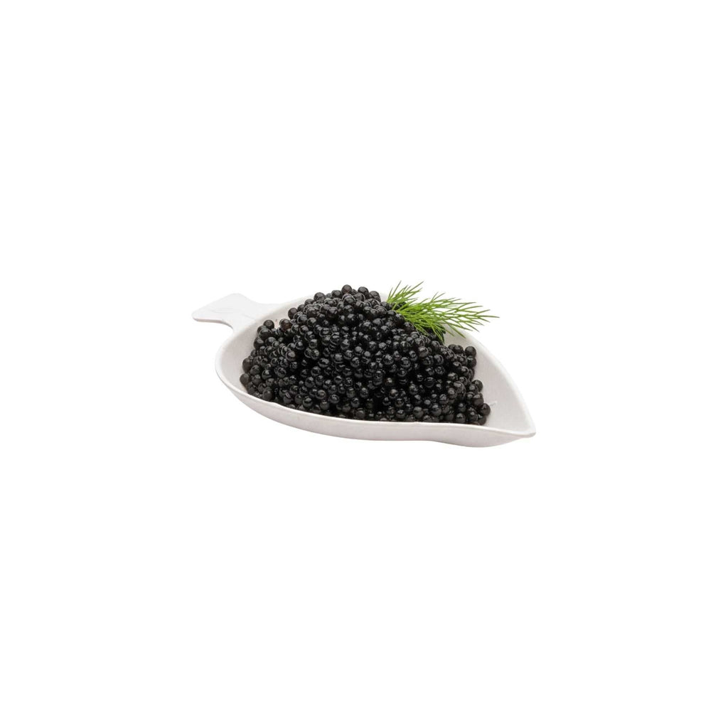Pulp Tek Leaf White Sugarcane / Bagasse Tasting Dish - 3 3/4" x 2 1/4" - 100 count box