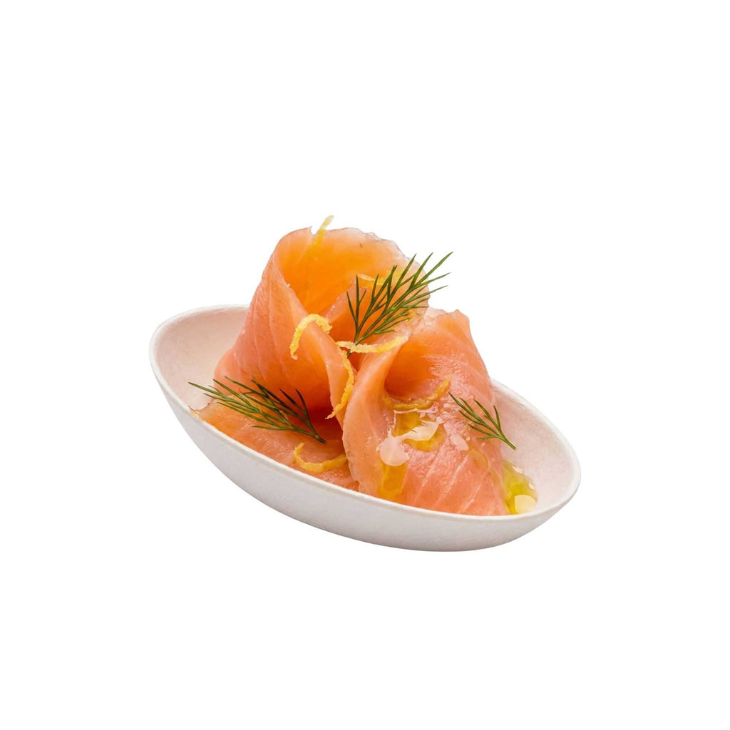 Pulp Tek Egg-Shaped White Sugarcane / Bagasse Tasting Dish - 3 1/4" x 2" x 1" - 100 count box